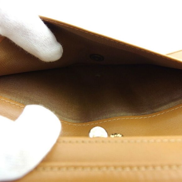 AUTH DIOR long pilgrimage honeycomb beige PVC leather - Picture 8 of 8